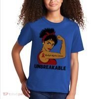 Multiple Myeloma Warrior Black Unbreakable Awareness Gift Kids T-Shirt thumb 2