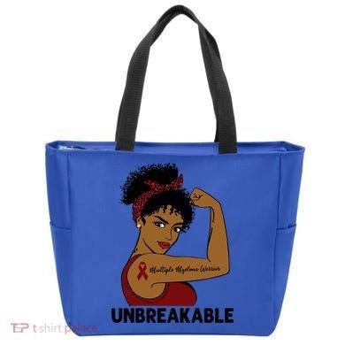 Multiple Myeloma Warrior Black Unbreakable Awareness Gift Tote Bag