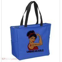 Multiple Myeloma Warrior Black Unbreakable Awareness Gift Tote Bag thumb 2