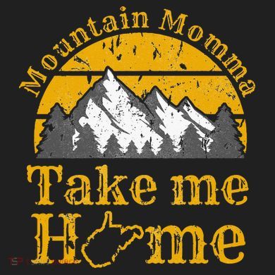 Mountain Momma West Virginia Take Me Home WV Map Mountains Comfort Colors T-Shirt