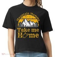 Mountain Momma West Virginia Take Me Home WV Map Mountains Comfort Colors Boxy T-Shirt thumb 0