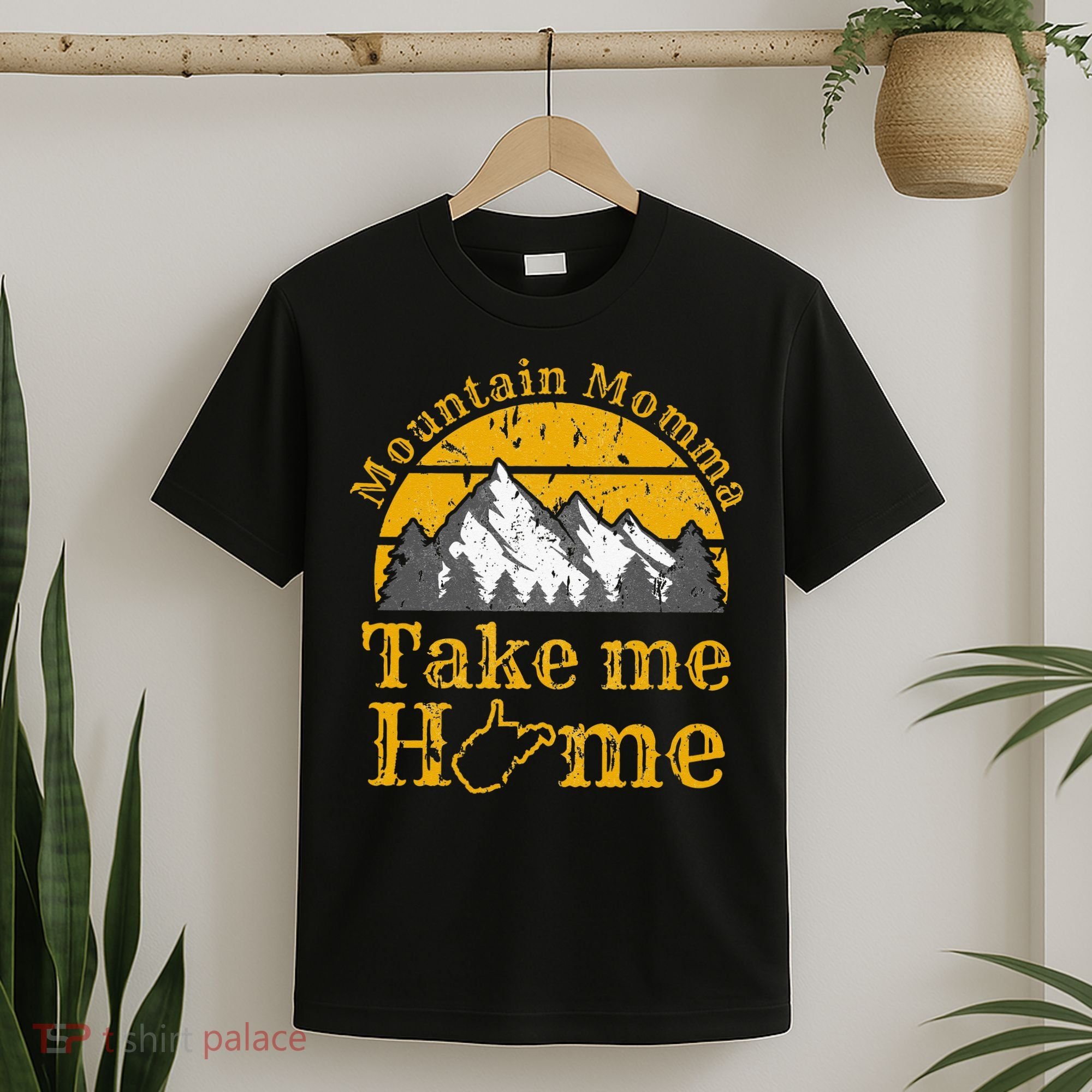 Mountain Momma West Virginia Take Me Home WV Map Mountains T-Shirt