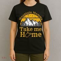 Mountain Momma West Virginia Take Me Home WV Map Mountains T-Shirt thumb 4