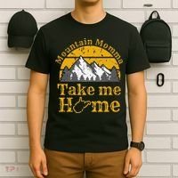 Mountain Momma West Virginia Take Me Home WV Map Mountains T-Shirt thumb 6