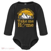 Mountain Momma West Virginia Take Me Home WV Map Mountains Baby Long Sleeve Bodysuit thumb 0