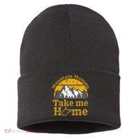 Mountain Momma West Virginia Take Me Home WV Map Mountains Sustainable Knit Beanie thumb 0