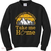 Mountain Momma West Virginia Take Me Home WV Map Mountains Kids Sweatshirt thumb 0