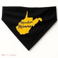 Mountain Momma West Virginia State Map USA-Made Doggie Bandana thumb 0