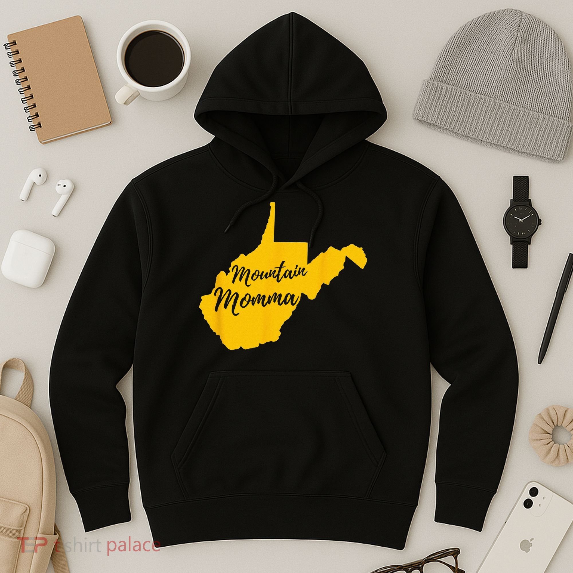 Mountain Momma West Virginia State Map Hoodie