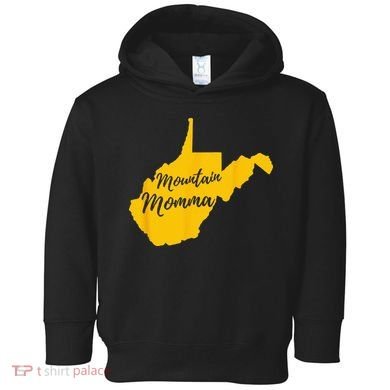 Mountain Momma West Virginia State Map Toddler Hoodie