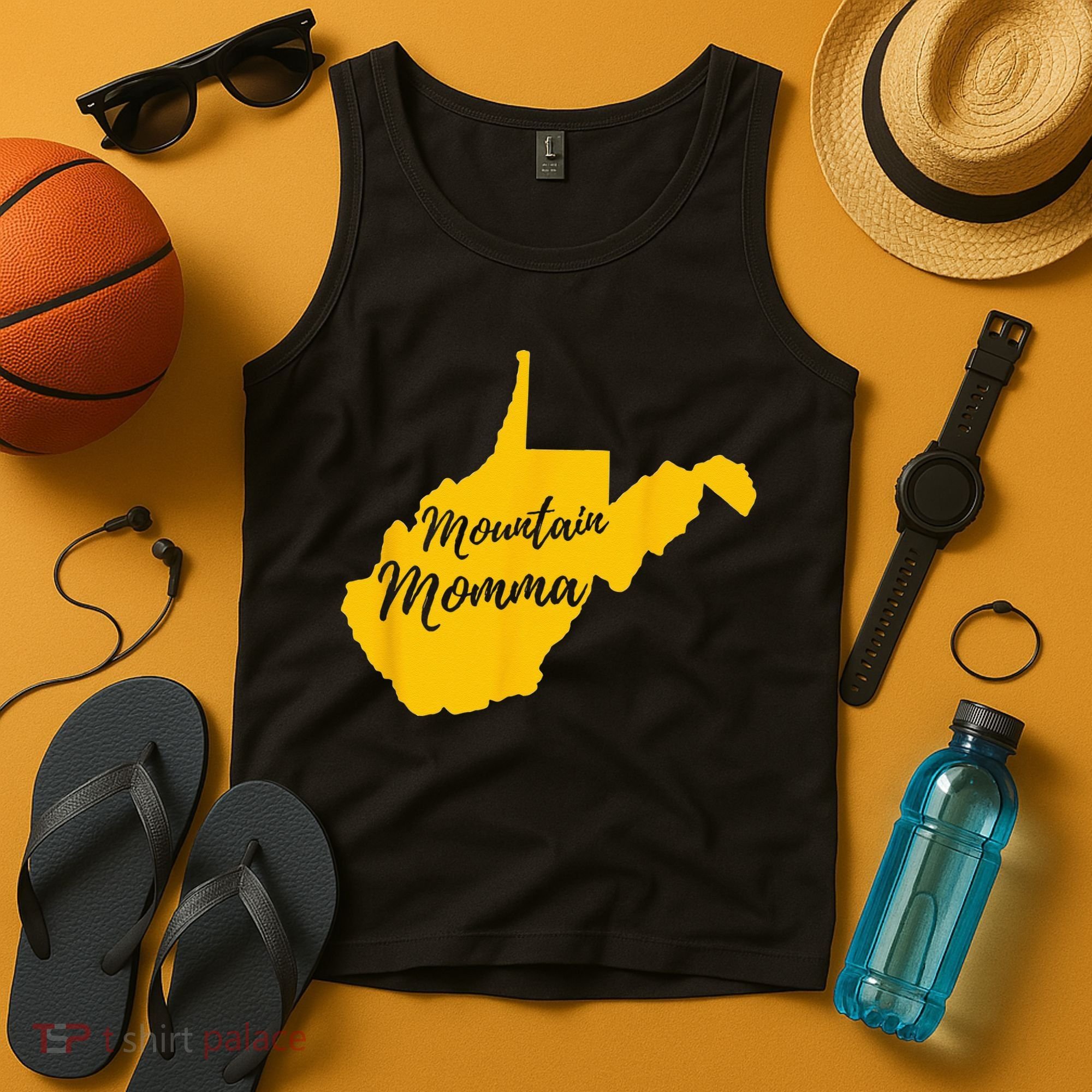 Mountain Momma West Virginia State Map Tank Top