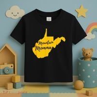 Mountain Momma West Virginia State Map Toddler T-Shirt thumb 3