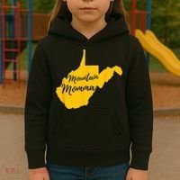 Mountain Momma West Virginia State Map Kids Hoodie thumb 3