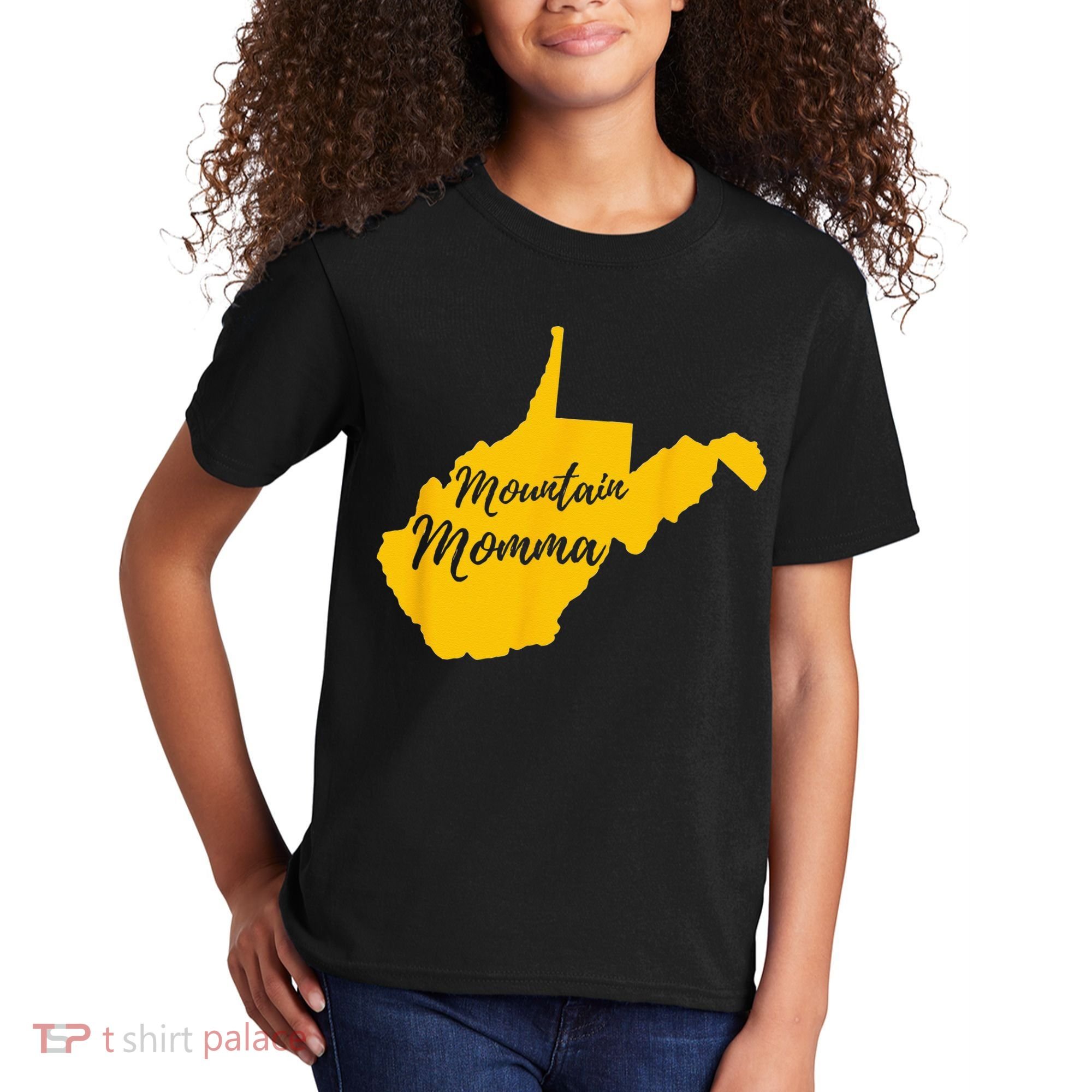 Mountain Momma West Virginia State Map Kids T-Shirt