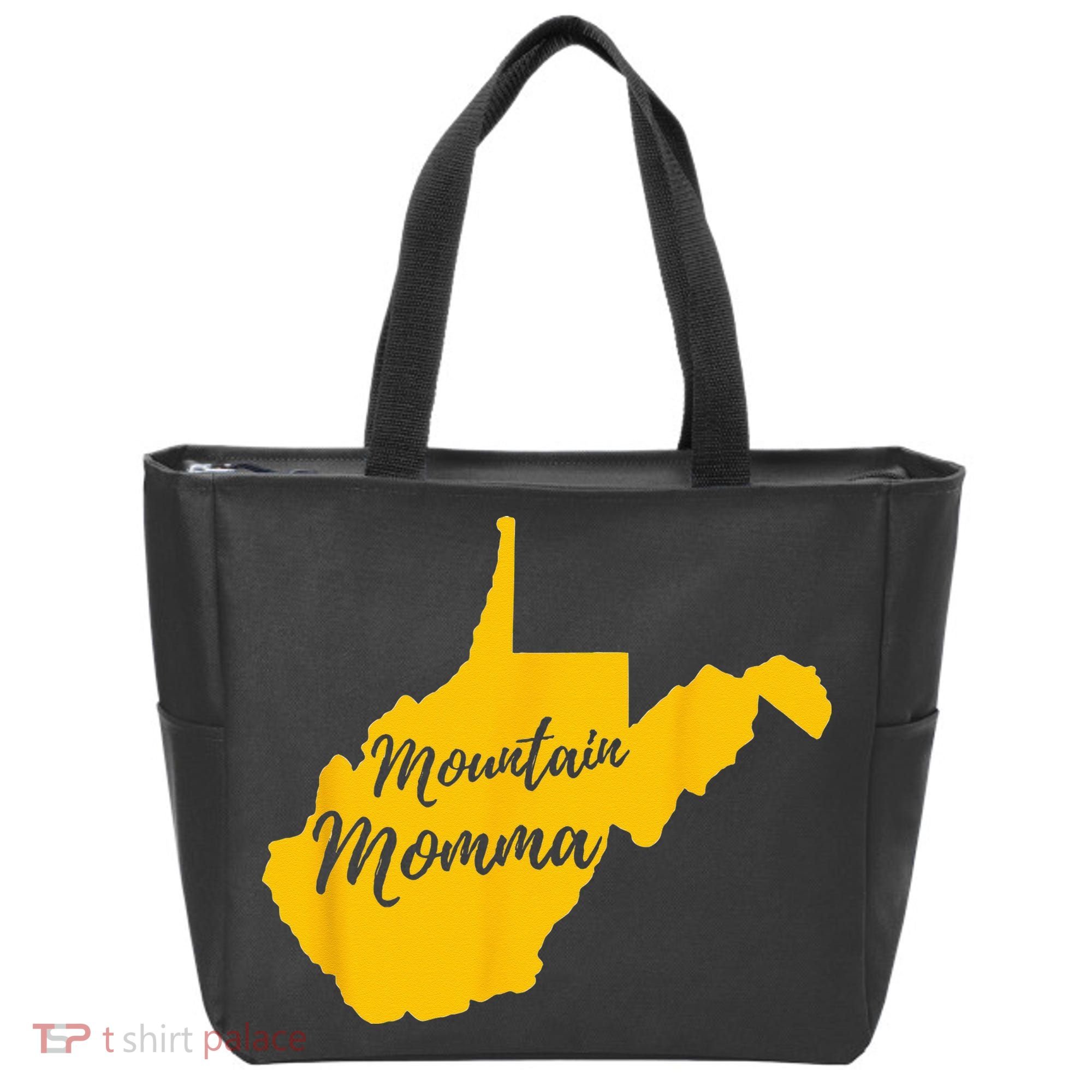 Mountain Momma West Virginia State Map Tote Bag
