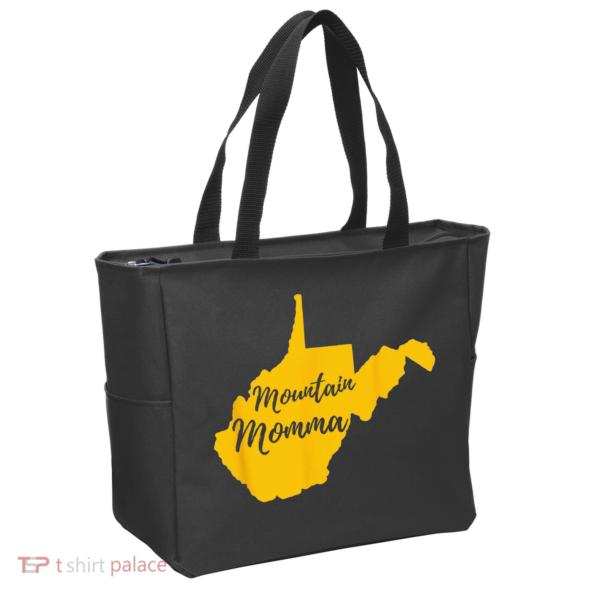 Mountain Momma West Virginia State Map Tote Bag