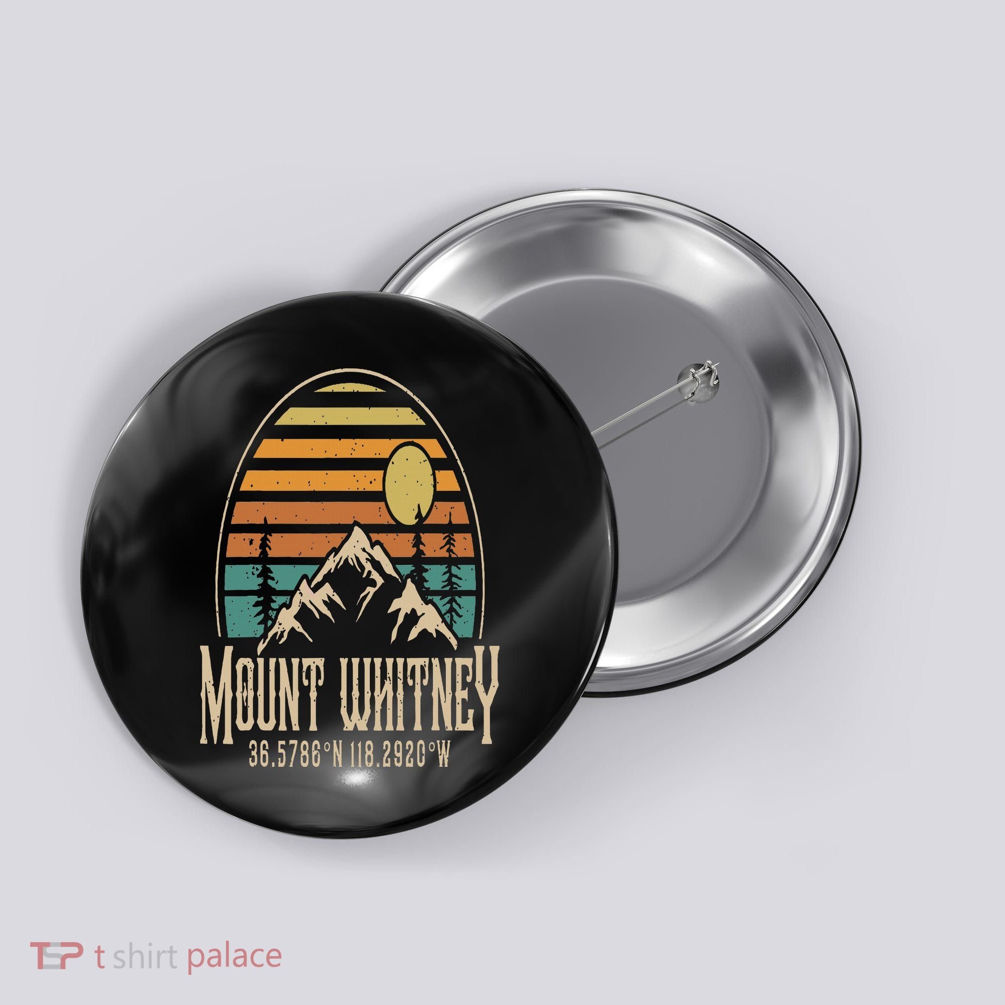 Mountain Mt. Whitney California Hiking Camping Mount Whitney Button