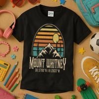Mountain Mt. Whitney California Hiking Camping Mount Whitney Kids T-Shirt thumb 3