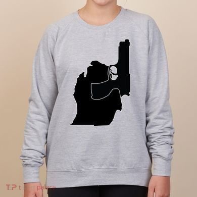 Michigan Mitten With Gun Design Women's Sweatshirt
