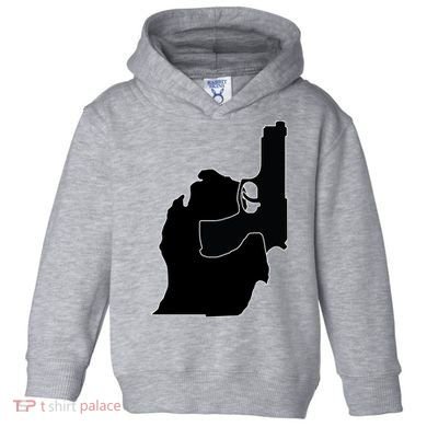Michigan Mitten With Gun Design Toddler Hoodie