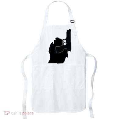 Michigan Mitten With Gun Design Apron