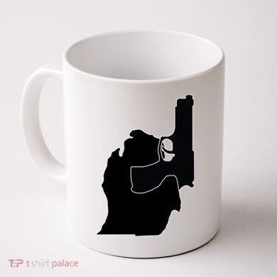 Michigan Mitten With Gun Design Coffee Mug