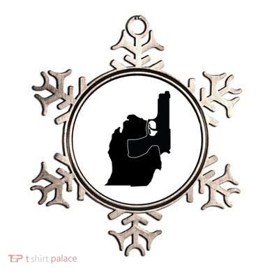 Michigan Mitten With Gun Design Ornament