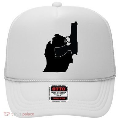 Michigan Mitten With Gun Design Hat