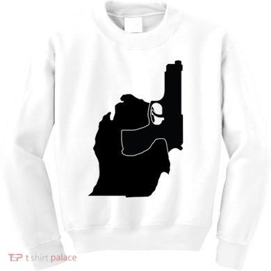 Michigan Mitten With Gun Design Kids Sweatshirt