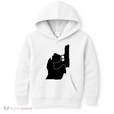Michigan Mitten With Gun Design Kids Hoodie