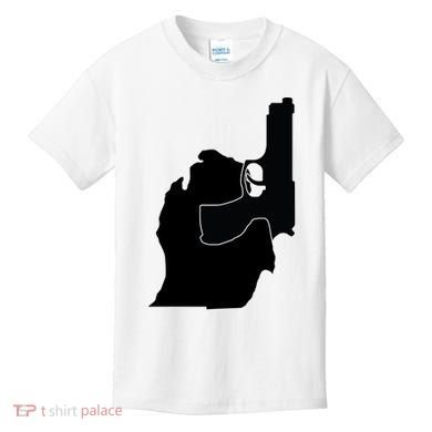 Michigan Mitten With Gun Design Kids T-Shirt