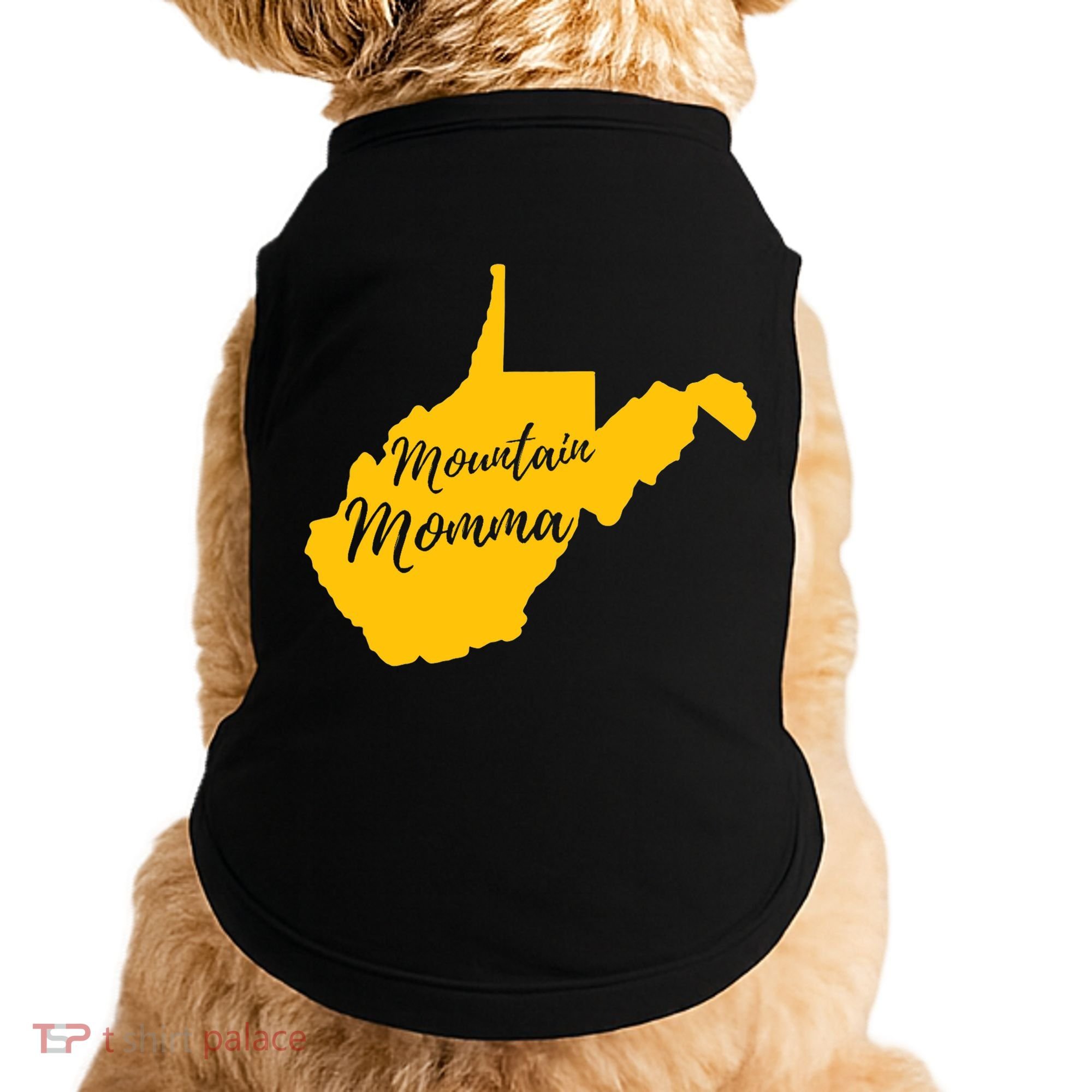 Mountain Momma West Virginia State Map TShirt Doggie Tank