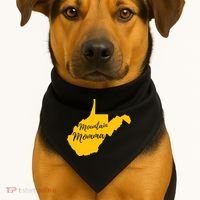 Mountain Momma West Virginia State Map TShirt USA-Made Doggie Bandana thumb 1