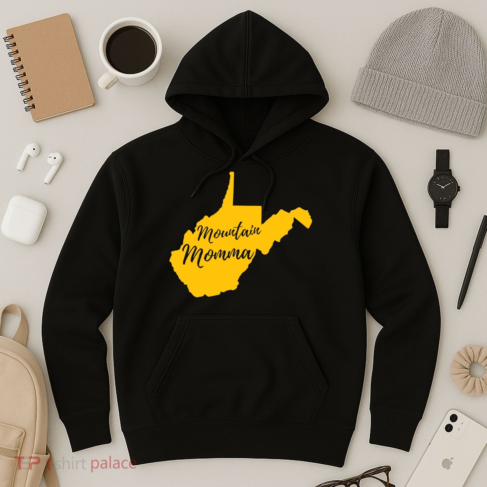 Mountain Momma West Virginia State Map TShirt Hoodie