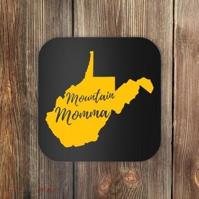Mountain Momma West Virginia State Map TShirt Coaster