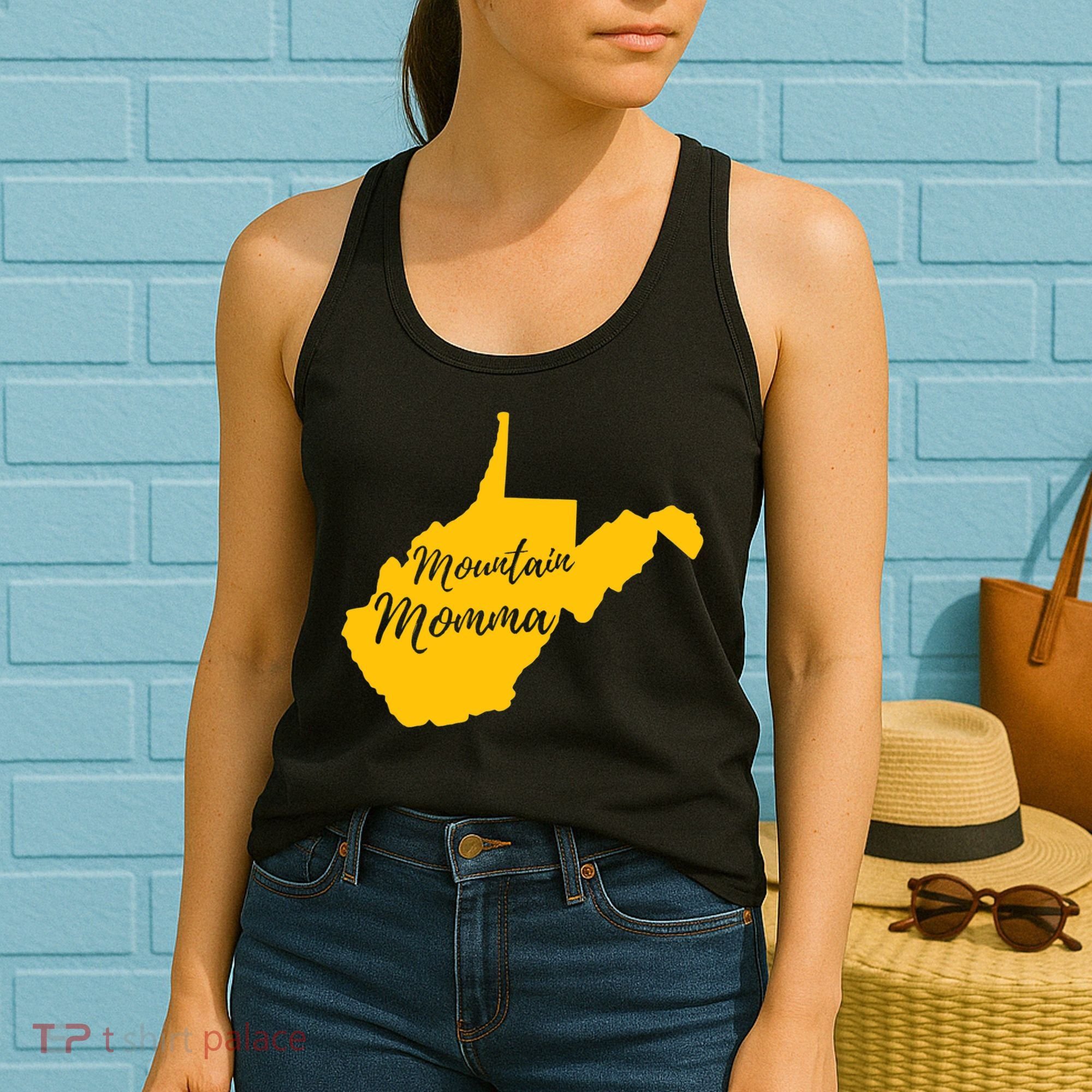 Mountain Momma West Virginia State Map TShirt Women's Tank Top