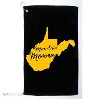 Mountain Momma West Virginia State Map TShirt Golf Towel thumb 0