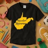 Mountain Momma West Virginia State Map TShirt Kids T-Shirt thumb 3
