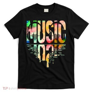 Music Mirrored Watercolor Logo T-Shirt