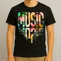 Music Mirrored Watercolor Logo T-Shirt thumb 3