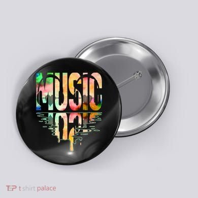 Music Mirrored Watercolor Logo Button