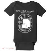Metrodome Minneapolis We Like It Here Baby Bodysuit thumb 0