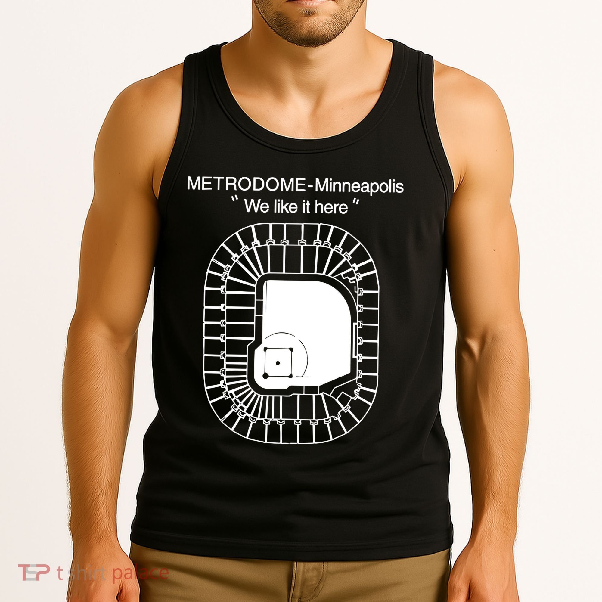 Metrodome Minneapolis We Like It Here Tank Top