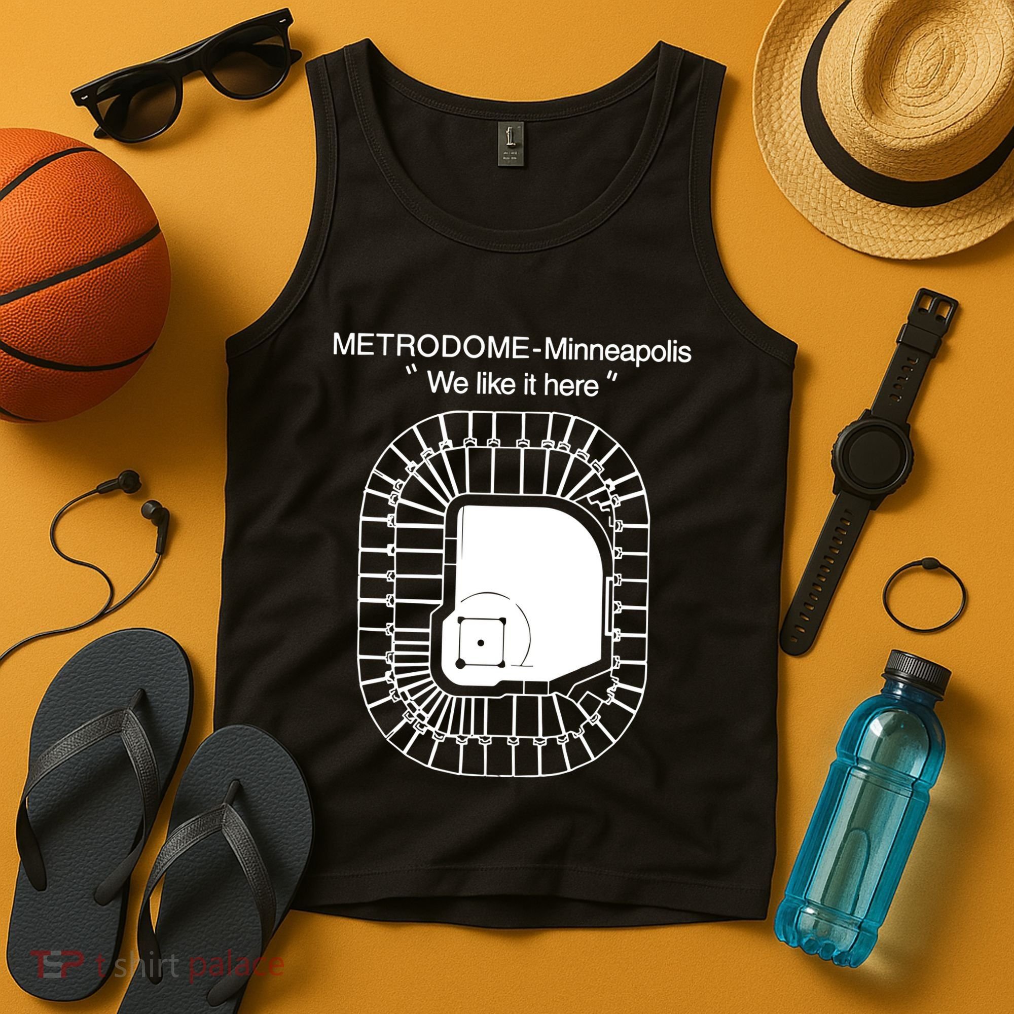 Metrodome Minneapolis We Like It Here Tank Top