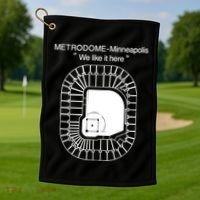 Metrodome Minneapolis We Like It Here Golf Towel thumb 1
