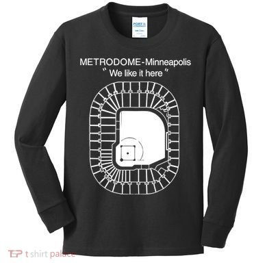 Metrodome Minneapolis We Like It Here Kids Long Sleeve Shirt