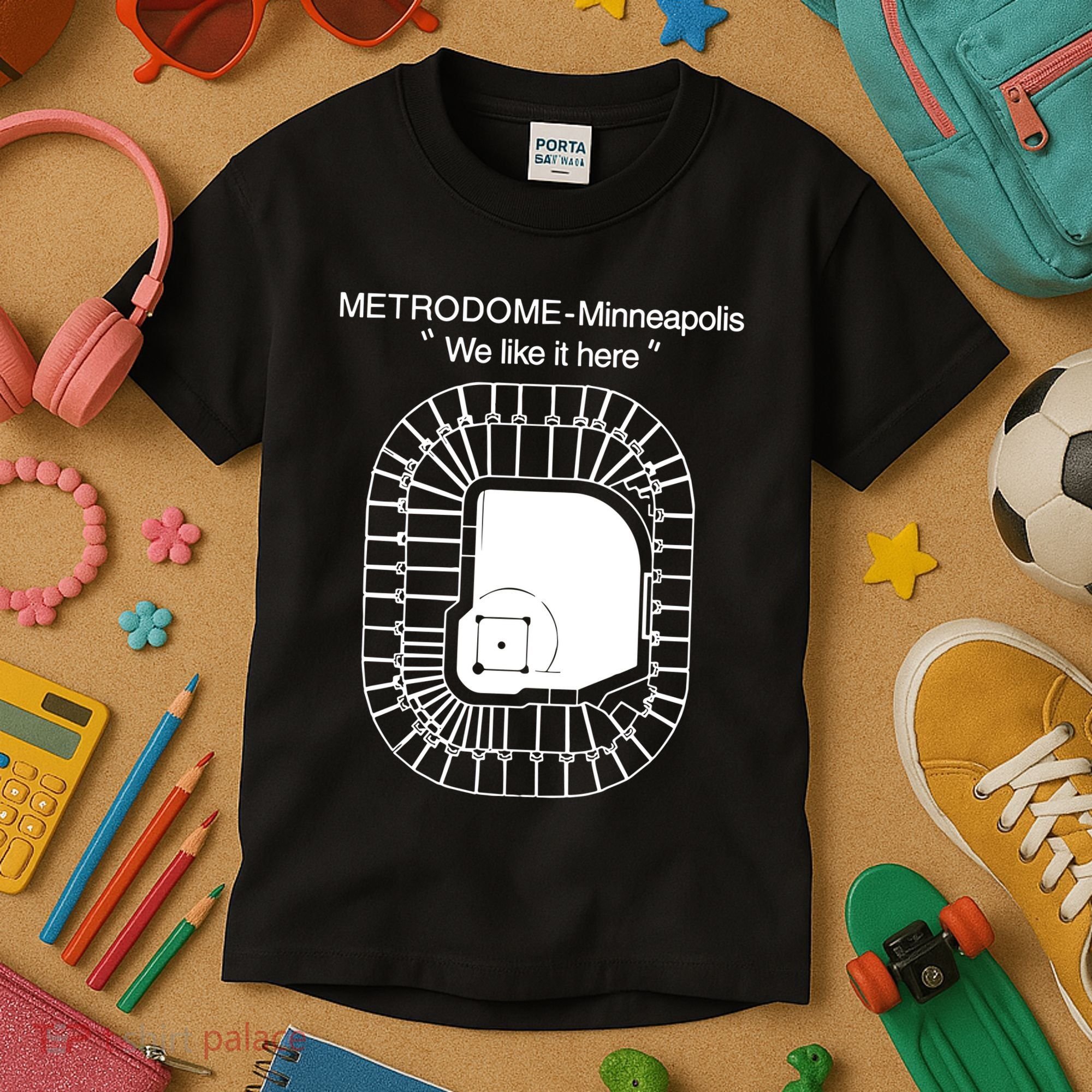 Metrodome Minneapolis We Like It Here Kids T-Shirt