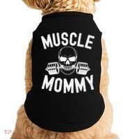 Muscle Mommy Weightlifter Mom Cool Skull Gym Mother Workout Cool Gift Doggie Tank thumb 0