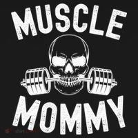 Muscle Mommy Weightlifter Mom Cool Skull Gym Mother Workout Cool Gift Pajama Set thumb 2