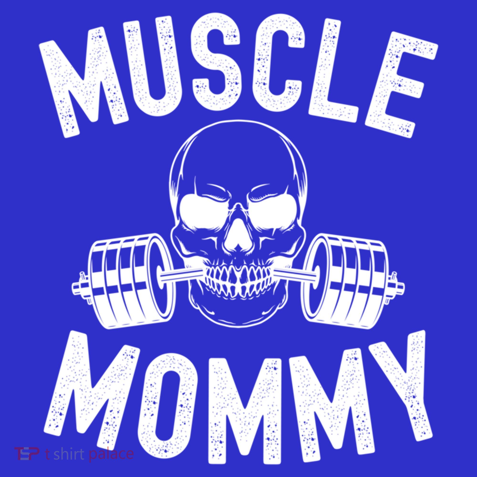 Muscle Mommy Weightlifter Mom Cool Skull Gym Mother Workout Cool Gift Apron